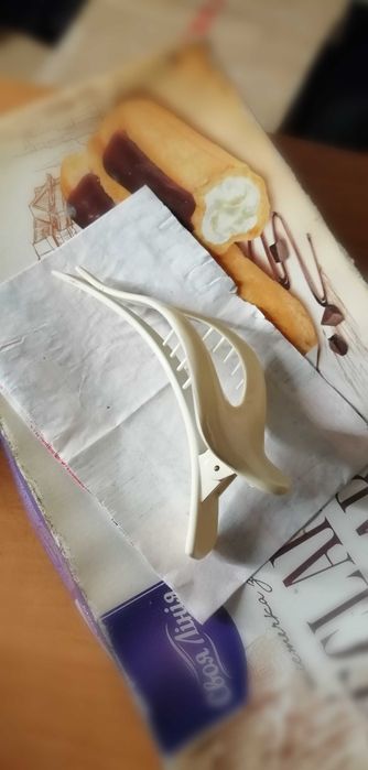 Модная Заколка Франция б/у для волос Обмен на смартфон картины серебро