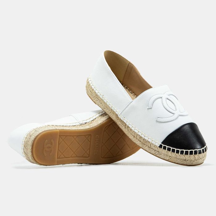 Еспадрильї Chanel White Black Luxe еспадрилі