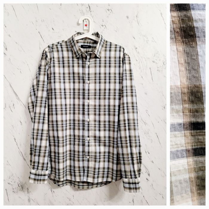 Koszula premium w kratę strukturalny materiał scandi