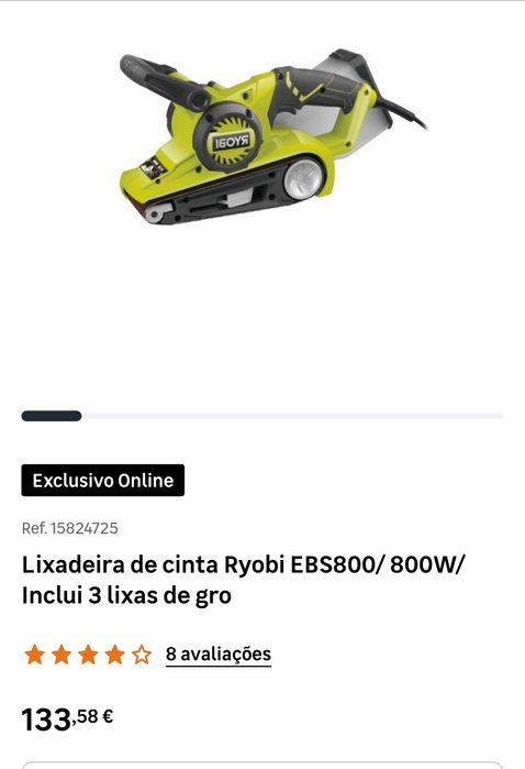 Lixadora Ryobi EBS800W