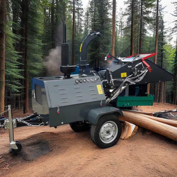 Rębak do drewna, sieczkarnia, rozdrabniacz spalinowy diesel 50km