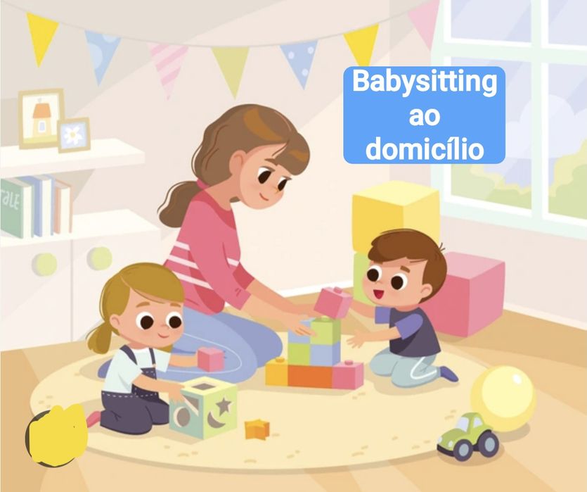 Babysitting ao domicílio fim de semana, semana (ler descrição)