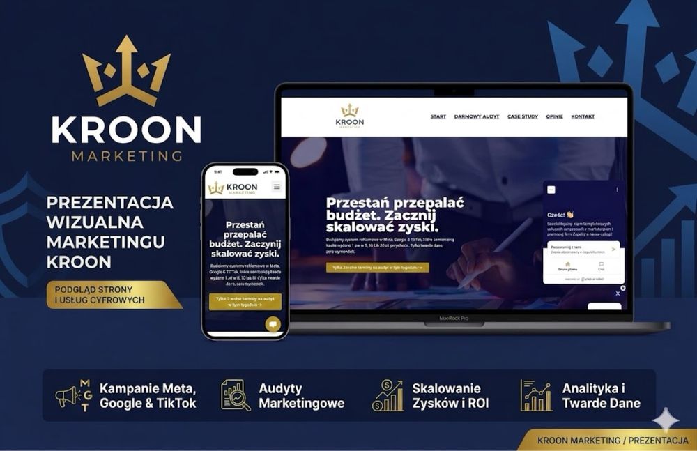 Strony WWW, Google Ads, Pozycjonowanie, Marketing, Wydruk - Kroon Marketing
