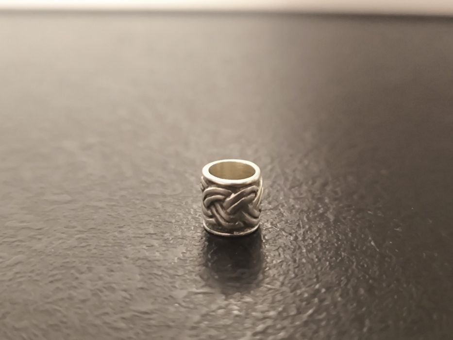 Koralik do brody włosów Srebro 925 Wikiński Rękodzieło BARBARIAN