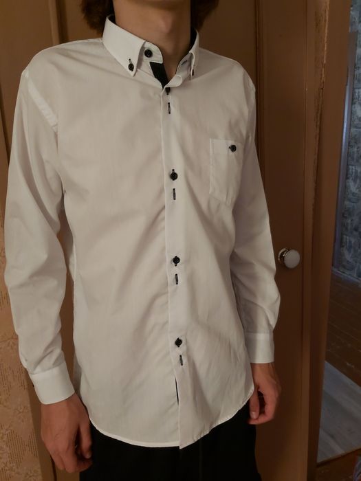 Рубашка мужская ,  белая рост до 170