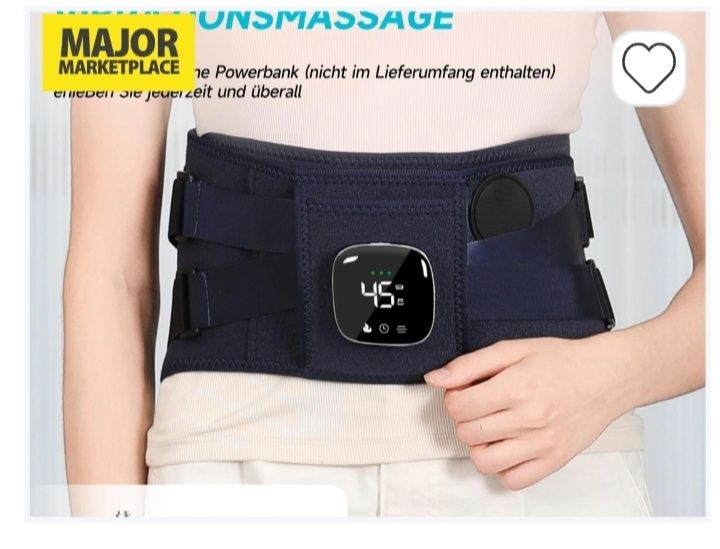 Masażer Pas grzewczy na plecy, 152 cm, bezprzewodowy masażer z pasem g