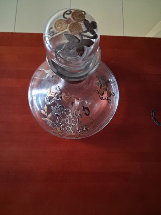 Garrafa pintada estanho  comemorativa 25 anos