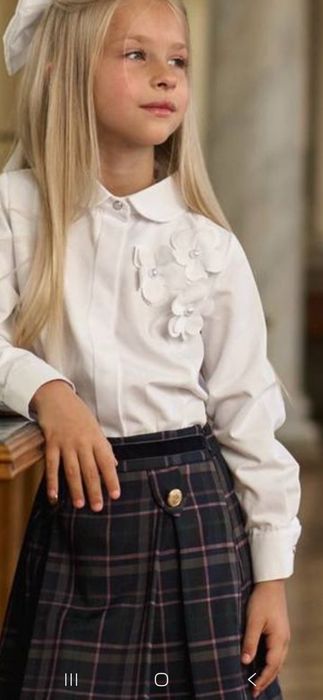 Сарафан школьный 128-134 и блузка супер  на 1 сентября Little Lovelies  122-128 р