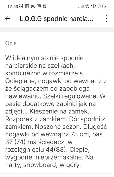 L.O.G.G spodnie narciarskie, zimowe