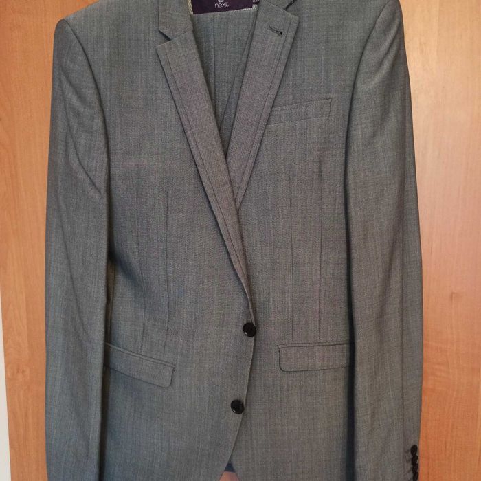 Next - garnitur męski szary - trzy częściowy - SLIM FIT !!!