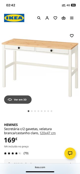 Secretária HEMNES IKEA