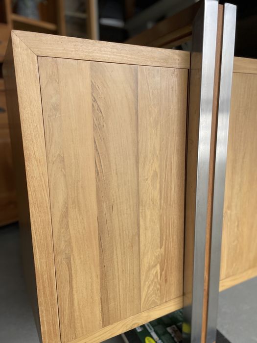 NOWOCZESNA drewniana komoda DUŻA prosta minimalistyczna loft jasna