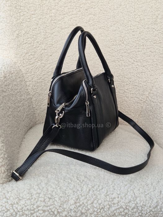 Італійська шкіряна сумка 3 відділа. Кожаная сумка Италия