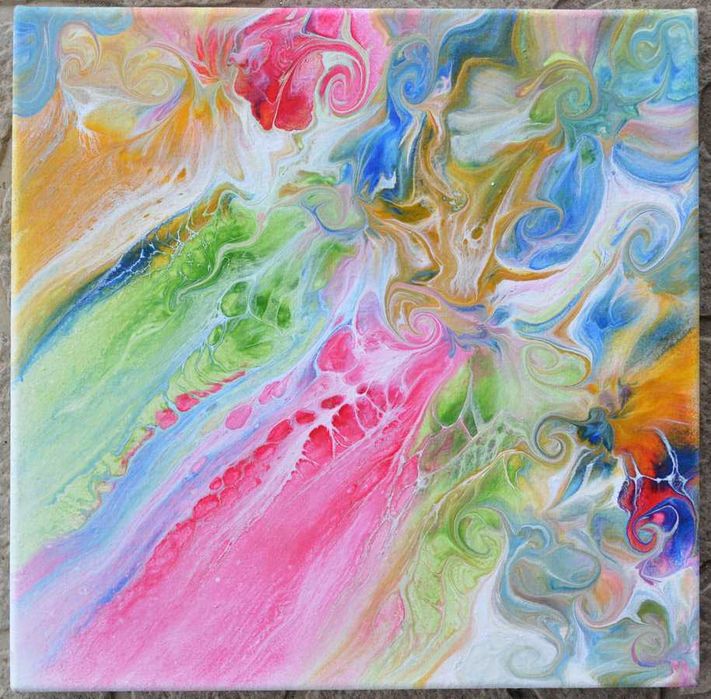 Картины акрилом абстракция на холсте