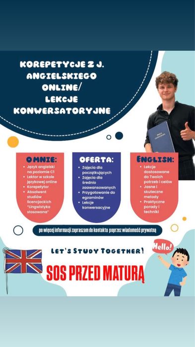 Korepetycje z języka angielskiego | Online | Doświadczony lektor