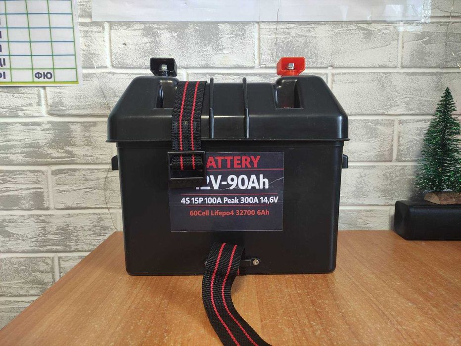 Акумулятор 90Ah - LiFePO4 12в (1200 ватт) JK BMS