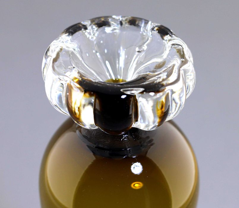 Wazon brązowy wys 21,5cm Borgstrom Aseda Glasbruk Szwecja