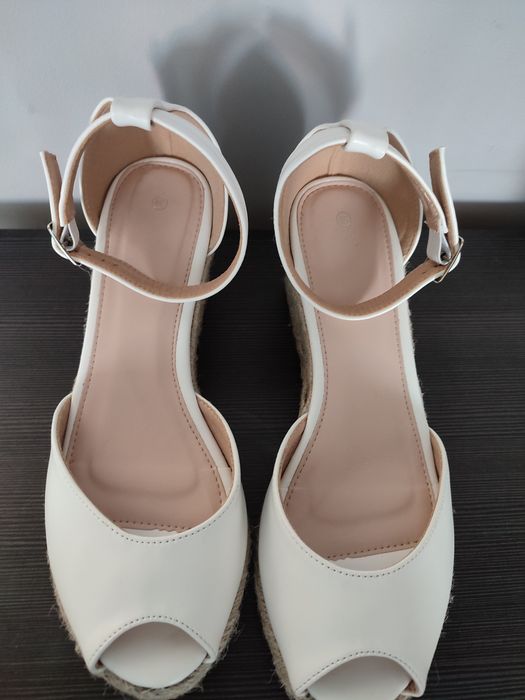 Buty do ślubu, buty białe, koturny do ślubu