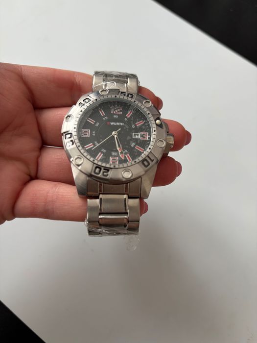 Zegarek męski wurth srebrna bransoletka