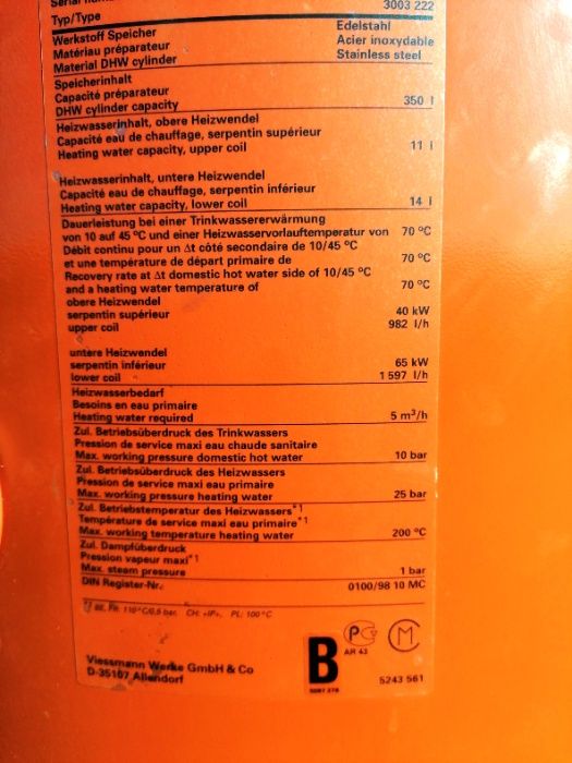 Bojler 350 solar nierdzewka VIESSMANN  2 wężownice POMPA CIEPŁA