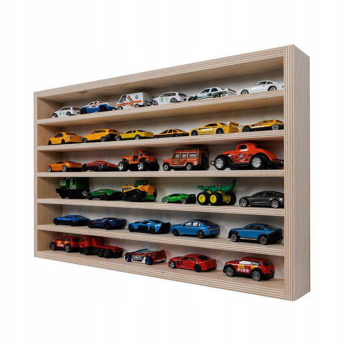 Półka kolekcjonerska 50x30 na resoraki i figurki 5 półek