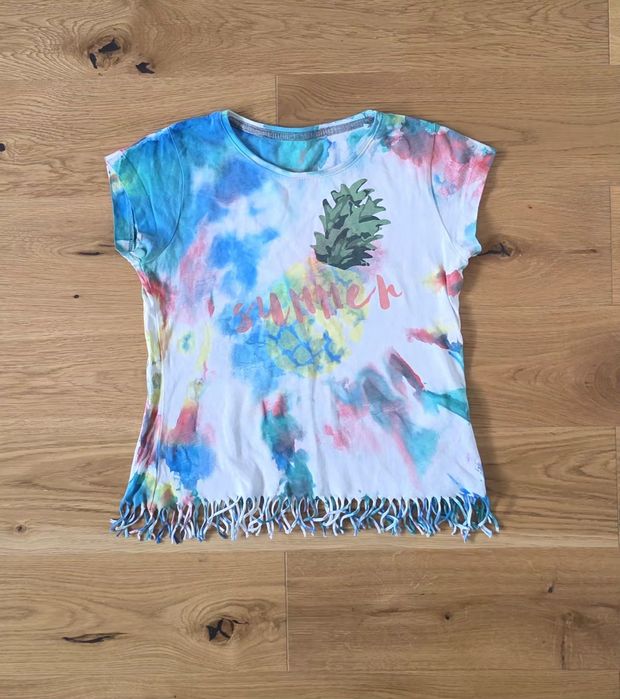 Pepperts bluzka z krotkim rekawem r. 134/140 tie dye