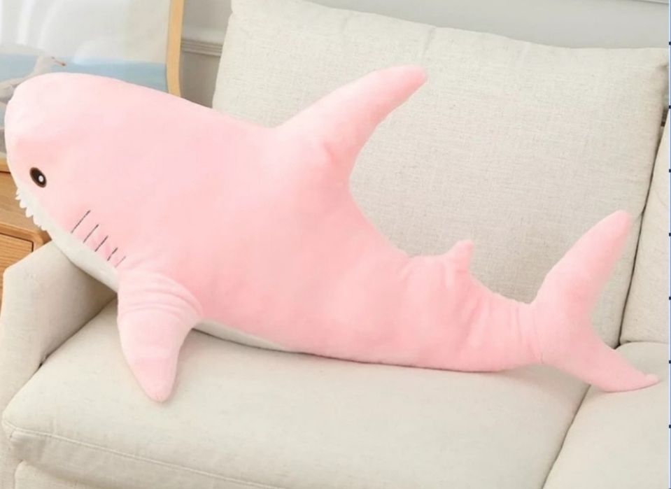 Акула 60 80 100 140 см іграшка м'яка Ikea икеа игрушка подушка синя