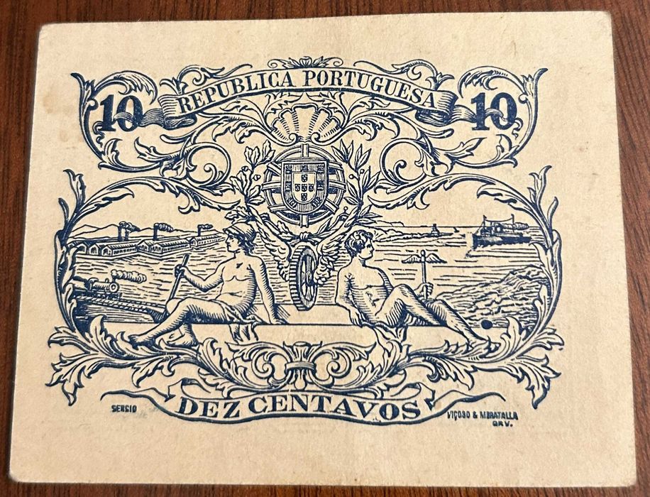 Nota 10 centavos - Bronze - Casa da Moeda