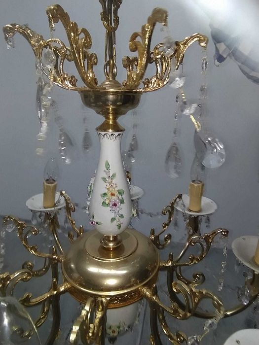 Candeeiro sala com cristais