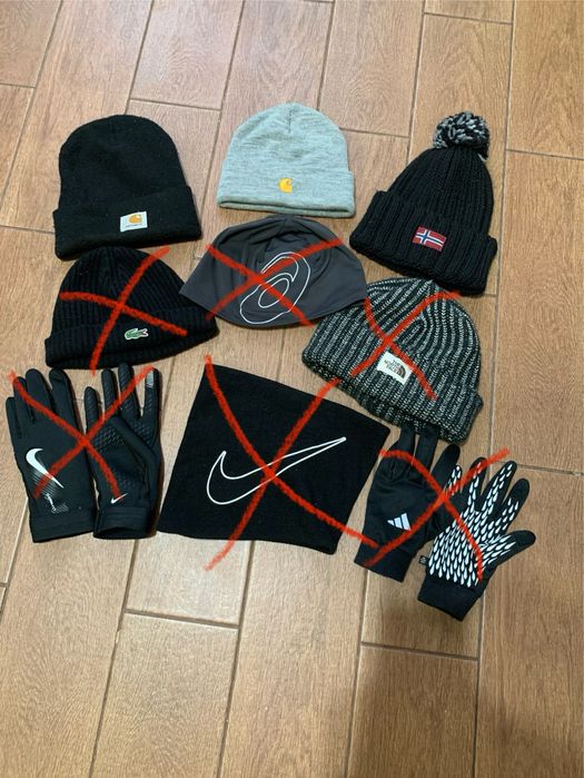 Шапки рукавиці tnf,adidas lacoste