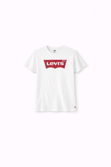 T-Shirt Levi’s® Branca com Logótipo Batwing Vermelho – M