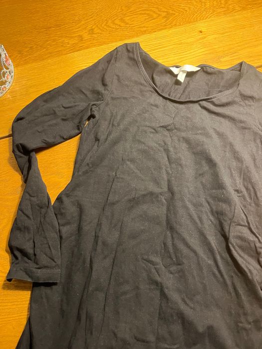 Czarna sukienka ciążowa plus dwie bluzki H&M