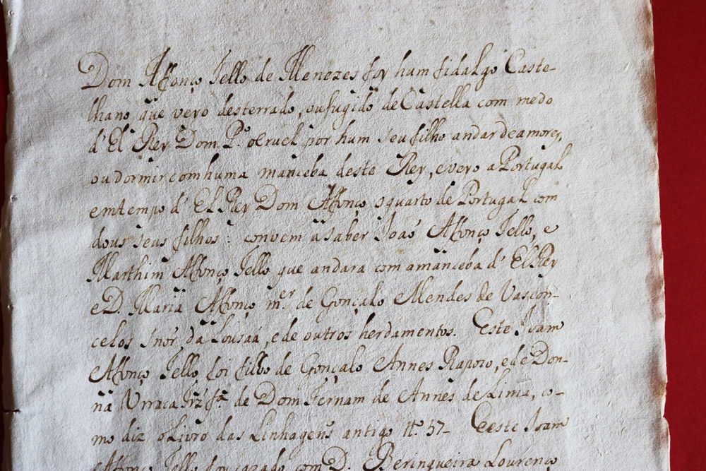 Título Dos Tellos (Teles) e Meneses genealogia, Sisto Tavares 1508