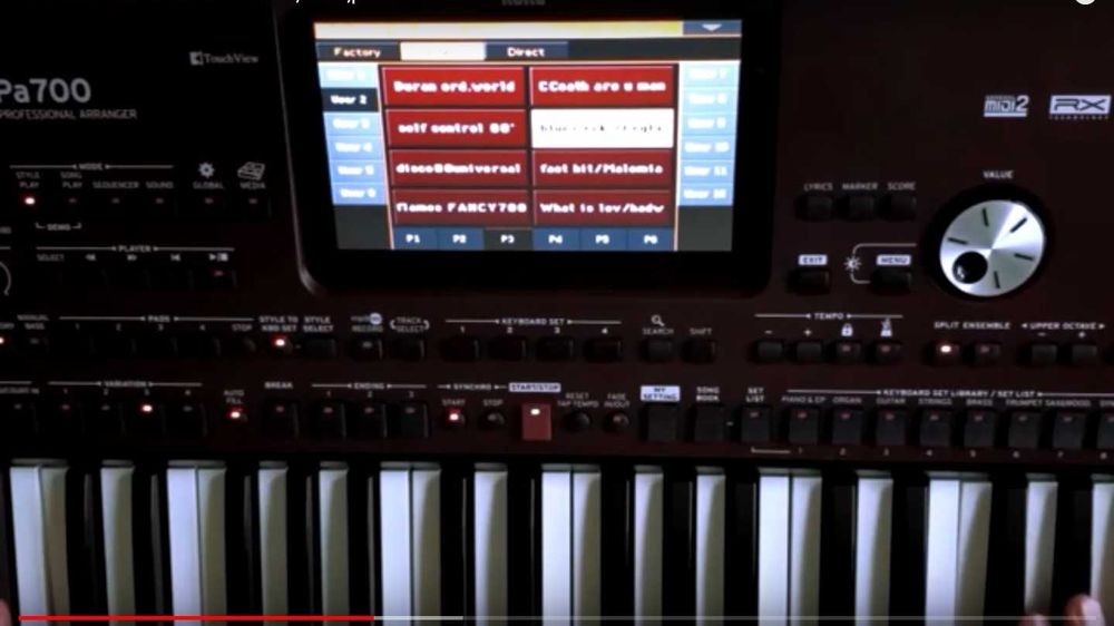 Korg Pa700, Pa1000 Style i Songbook -Repertuar