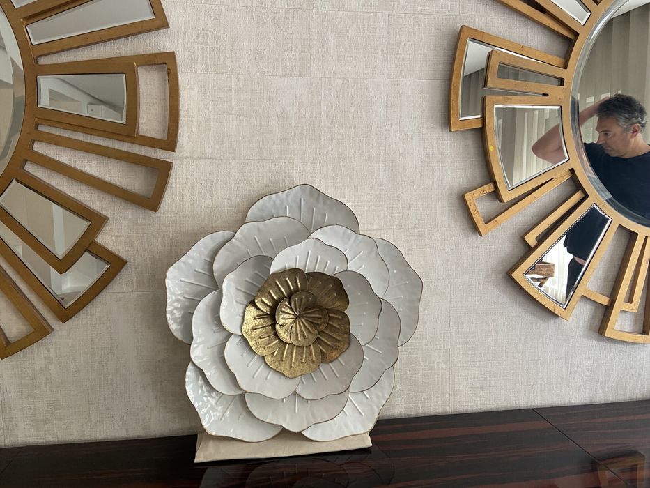 Peça decorativa metal, escultura, quadro