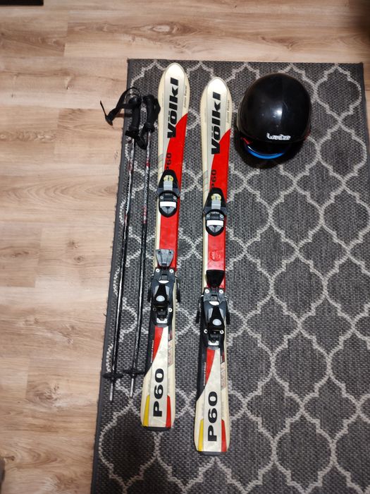 Narty kask kije google dziecięce dla dziecka Volkl Rossignol Salomon K