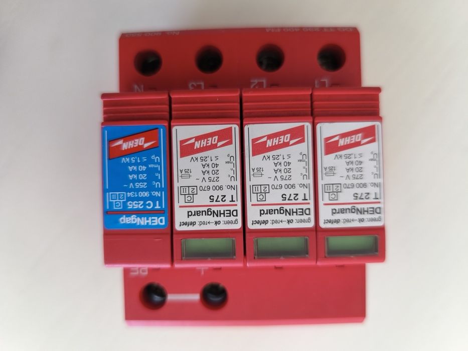 Protectores/Descarregadores Sobretensão  3P-Clase II-40kA-20kA-1,25kV