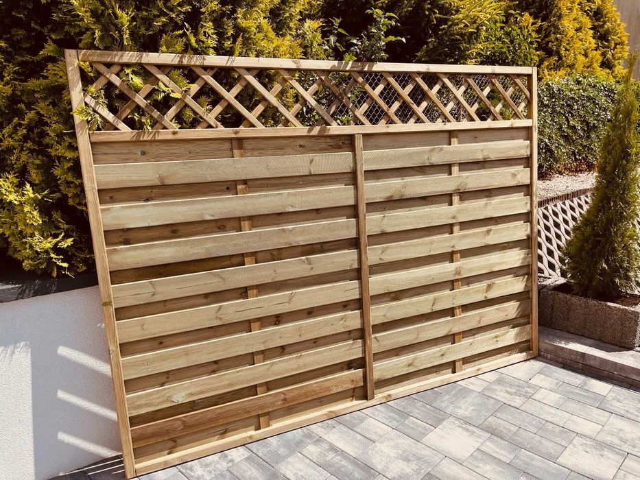 Płot Drewniany 250x180cm  Płoty Pergole Mocne i Solidne Ogrodzenie
