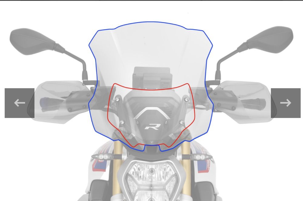 Bmw R1250R pára-brisas wunderlich Marathon