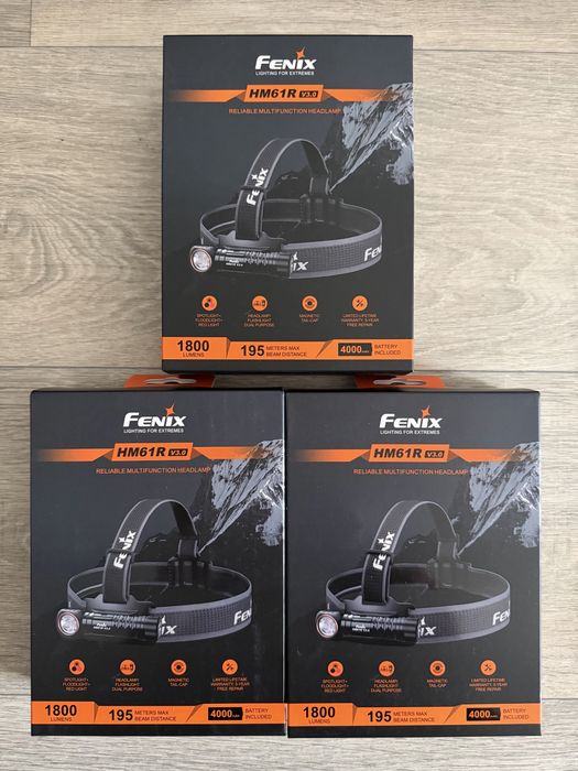 Налобний ліхтар Fenix HM61R V3.0 з акумулятором