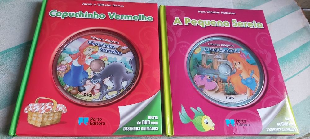 Livros c/ DVD "Capuchinho Vermelho" e "A Pequena Sereia" (Estrear)