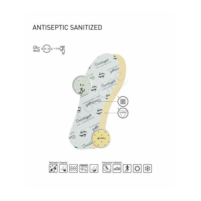 r. 43-44 - wkładki do butów antyseptyczne sanitized coccine