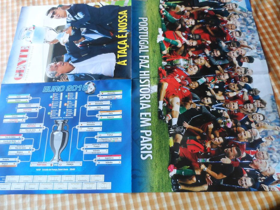 Poster + Revista- CAMPEÕES EUROPEUS Portugal 2016