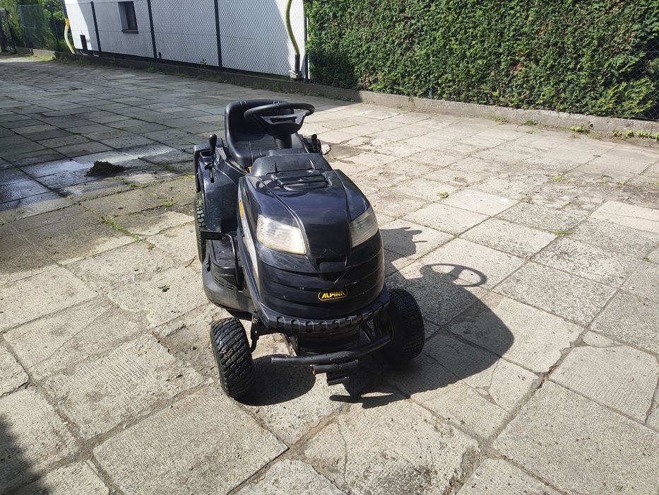 Traktorek Alpina pług łańcuchy