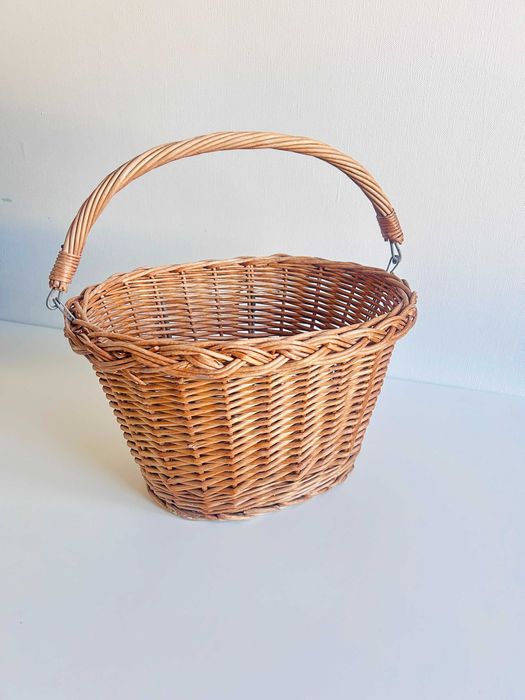 Koszyk wiklinowy na zakupy / Koszyk na rower / koszyk na grzyby