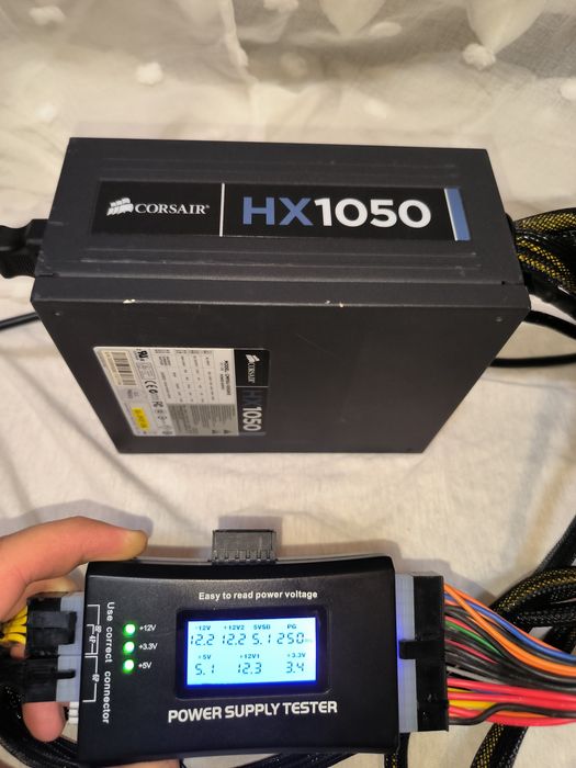 Corsair HX1050 1050W (CMPSU-1050HX) 80 PLUS Silver Semi-Modular Блок живлення бж бп блок питания  rtx rx gtx gt gaming OC plus mx