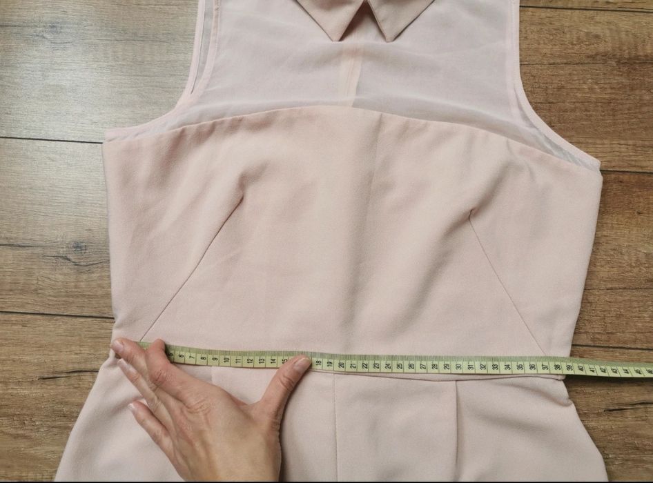 Kombinezon krótki letni Asos 40 L pudrowy róż