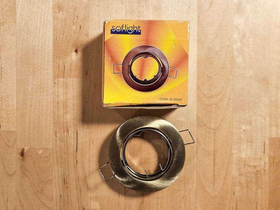 1x Aro Orientável Redondo GU10 Dourado IP20 – SOFLIGHT SL50020DR
