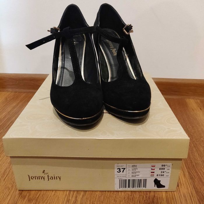 czółenka, półbuty zamszowe JENNY FAIR roz 37