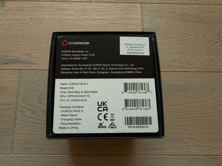 COROS Pace 2 – zegarek sportowy GPS, bardzo dobry stan